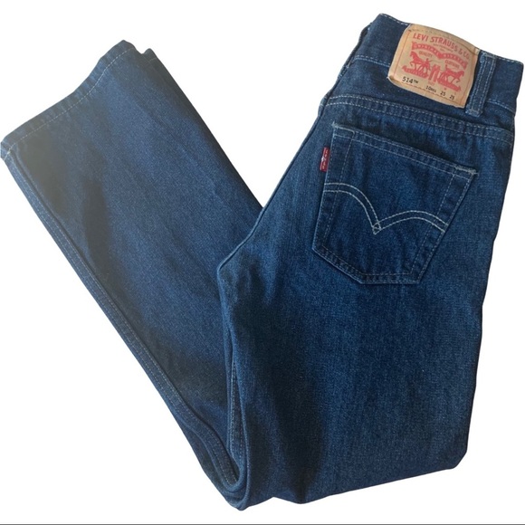 LEVI’S 514 Slim Straight Leg Boys Dark Wash Jeans Size 10 - Picture 9 of 14